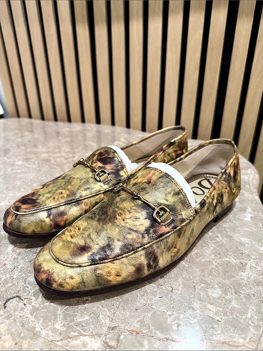 Sam Edelman Women's Loraine Loafers in Sage Floral Multi size 6
